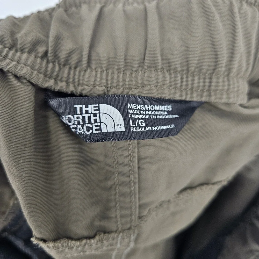 North Face Shorts Mens Large‎ Belted Hiking Outdoor Dark Green Travel Cargo
